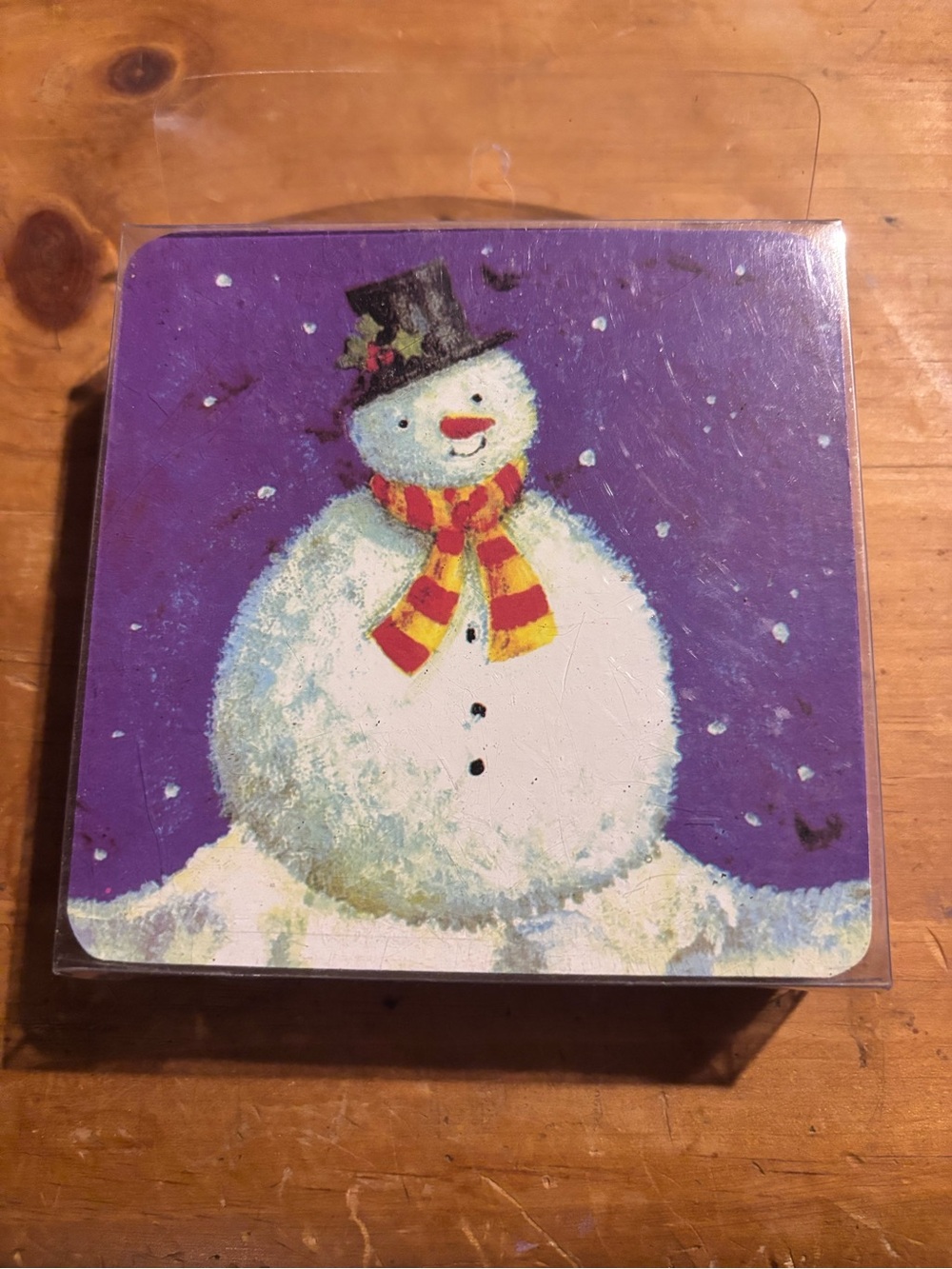 Holiday Snowman Coaster Set -  Snowman Design